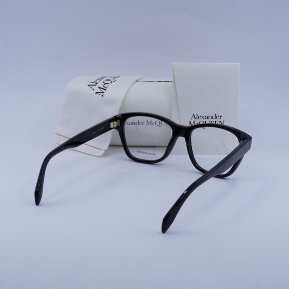 Alexander McQueen AM0306O 001 Eyeglasses Black 52mm Square Frame - Picture 9 of 9